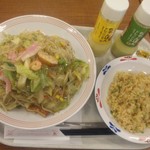 リンガーハット - やさいたっぷり皿うどんとチャーハンセット
