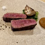 BiXiGARRi - 肉料理（短角牛）　添えられたカブが美味しく…