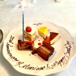 マダム・トキ - バースデーデザート：甘さ控えめで食べやすかったです。