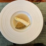 蒼 - 黒鮑 白アスパラ 自家製バター