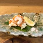 駒寿し - 海老＆オリーブオイルを塩で