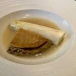 蒼 - 黒鮑 白アスパラ 自家製バター