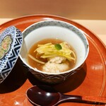 銀座 しのはら - スッポンのスープで炊いたハモ