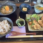 布穀薗 - 斑鳩名物　竜田揚げランチ+アイス珈琲　¥2150