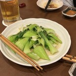 好天 - 青梗菜と桜エビの塩味炒め