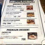 マンチズ バーガー シャック - 差し込みのメニューの方がわかりやすいです。