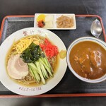 レスト飯店紫竹苑 - 冷やしセット　ミニ丼はカレー　1350円