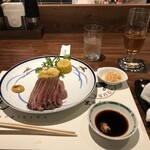 黒毛和牛 ステーキハウス もり川 - 肉は150gでガーリックチップを巻きながら頂きました。美味い、重くない。