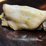 鮨 三心 - 鮑肝巻き