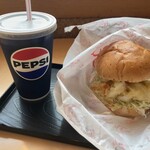 道の駅 - 白エビバーガーセット　¥500