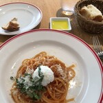 TRATTORIA AL POMPIERE - トマトソースパスタ自体が旨い