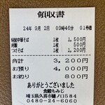 食煅 もみじ - 領収書