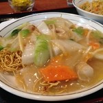 香琳園 - 海鮮あんかけやきそばセット