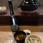 旬菜 一想 - ご飯は新さんまでこれまた旨し。食べられなかったご飯はおにぎりにして頂き持ち帰りました‼️