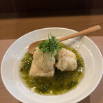 旬菜 一想 - 揚げ出し豆腐と穴子？だった気がする。お出汁最高でした