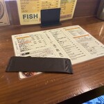 フィッシュ - カウンター席の卓上