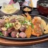 ร้านอาหารญี่ปุ่นยาโยอิ - 料理写真:ビーフステーキとエビフライとグリルサーモン(アップ)♪
