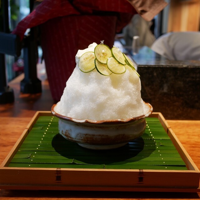 Kurogi Kanmi Kenkyujo - Daimon/Kakigori (Shaved ice) | Tabelog
