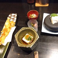 魚菜 由良 2号店 - 小鉢、天ぷら、ゆば刺