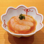 鮨 つぼみ - ・甘海老(黄身醤油)
