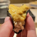 鮨 まつうら - 雲丹手巻き