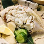 割烹 Kugi - 渡り蟹は全部剥いて提供してくれました