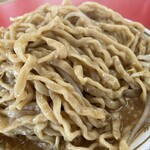 ラーメン もっけだの - 『青唐味噌ラーメンニンニク野菜マシマシ』の天地返し