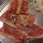 厚東川焼肉レストラン - 厚東川定食1430円の上カルビ(2024.8.12)