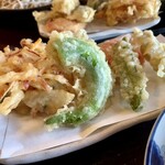 農家食堂 神明そば 慶 - 野菜天もり