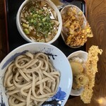 田舎うどん てつ - Cセット1,400円＋中盛り100円＋納豆天100円