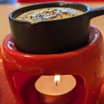 豊見城タコライス - ラクレットチーズを固形燃料で温める♪