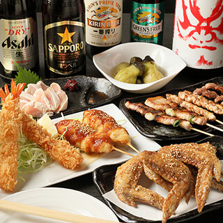 お酒に合う一品料理と120分飲み放題付きコースもおすすめ◎