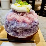 ほうせき箱 - リトマス試験紙レモンをかけた後ピンクに変化