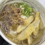 ココちゃんうどん - 肉うどん　ごぼう天入り大盛り