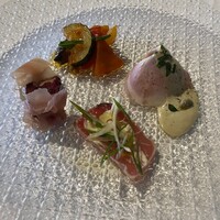 Ristorante CROSS 47 - 前菜  贅沢な4種  カポナータ  ひとつひとつ 味わい深いです！