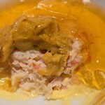 ラ・ベットラ・ダ・オチアイ カナザワ - うにの下には蟹のほぐし身　これは美味いに決まってる