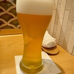 お料理なかき - 生ビール（スプリングバレー豊潤）