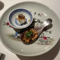 神田 雲林 - 自家製ハムユイ「発酵塩漬け魚」とクリームチーズ