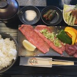 福寿苑 - 牛タン3種盛り¥1980