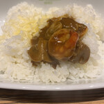 欧風カレー ガヴィアル コレド室町2号店 - ミックスカレー１６００円。デフォルトのマッシュルームとウズラ卵に加えて、アサリ、チキン、海老の入ったカレーです。辛口でも、洋風ならではのコクと甘味が際立つ味わいです