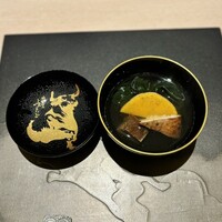 肉割烹ふたご THE JUNEI HOTEL KYOTO - 椀物　和牛タン、松茸