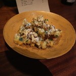 Syn - トウモロコシとズッキーニのかきあげ フォアグラバター