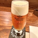 黒毛和牛 ステーキハウス もり川 - 食前ビールで食欲増進