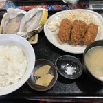 かき小屋 小江戸 - 生牡蠣定食A(1,300円)