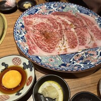 中目黒焼肉 登牛門 - リブロース焼きすき