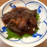 餃子酒場 一世一代 本店 - お通し【イカの沖漬け】。