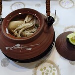 志満もと - きのこと海老の土瓶蒸し