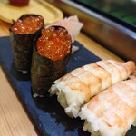 志満もと - 蒸し海老といくら