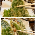 うずら家 - モロヘイヤやししとう…
      後ろから見ても、
      ブロッコリー、パプリカ、サツマイモ、モロッコインゲンなど
      たくさんのお野菜たち… どれも新鮮でみずみずしく、美味しいですね(*´˘`*)♡