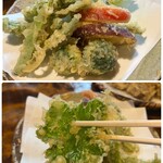 うずら家 - こちらもてんこ盛りで提供！(*´ω｀*)♡
      
      コレは山菜かな〜？σ(^_^｡)